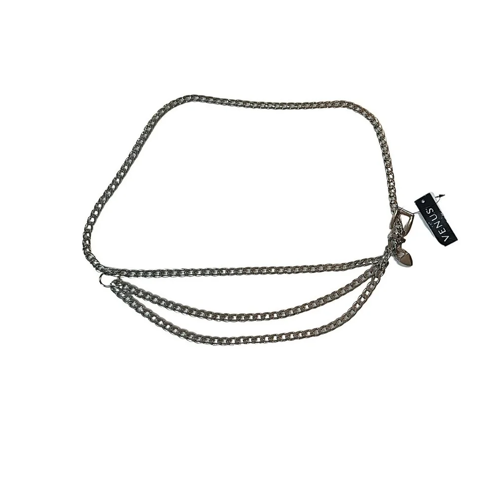 VENUS 3 Layer‎ Silver Tone Chain Link Belt